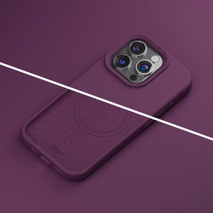 Etteri Silicone Mag ümbris iPhone 16 Pro Max 6,9 tolli jaoks, tume kirsipunane