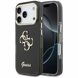 Guess IML 4G Script Metal ümbris for iPhone 17 Pro Max - must