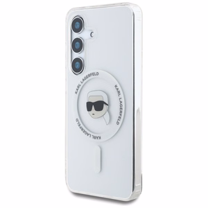 Ümbris Karl Lagerfeld Button Karl Head Printed Logo MagSafe Samsung Galaxy S25 valge