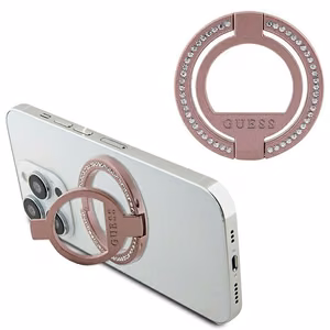 Guess MagSafe Ring stand GUMRSALDGP roosa/roosa Rhinestone