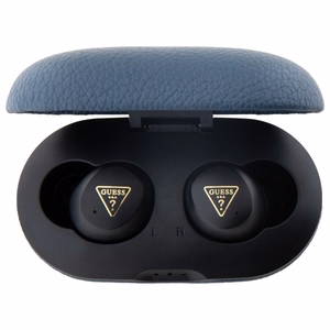 Guess Bluetooth kõrvaklapid GUTWSPGTSPSB TWS + docking station sinine/sinine Grained Classic Logo