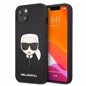 Karl Lagerfeld KLHCP13SSAKHBK iPhone 13 mini 5,4" czarny/black hardcase Saffiano Ikonik Karl's Head