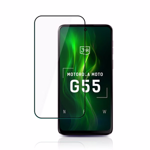 Tempered glass 3mk HardGlass Max Lite Black for Motorola Moto G55 5G