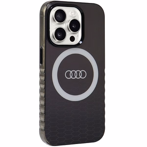 Audi IML Big Logo MagSafe ümbris jaoks iPhone 15 Pro - must