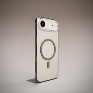 Puro Lite Mag TPU+PC Ümbris Compatible with MagSafe jaoks iPhone 17 Air - Läbipaistev with Brown Ring