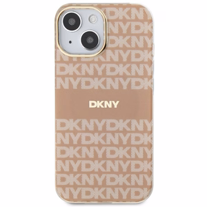 DKNY IML Mono & Stripe MagSafe ümbris jaoks iPhone 15 / 14 / 13 - roosa