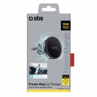 Smartphone hoidja koos induktiivne laadija SBS TESUPFANWIR15W 15W jaoks air vent, koos cooling - must