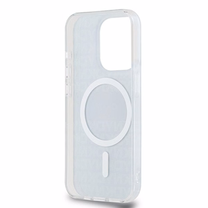 DKNY IML Mono & Stripe MagSafe ümbris jaoks iPhone 15 Pro - must