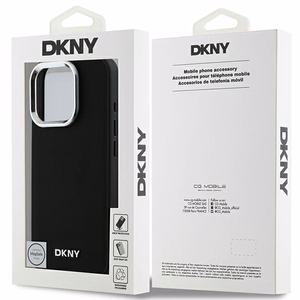 DKNY Plain Hõbedane Logo MagSafe iPhone 16 Pro Max Ümbris - Must