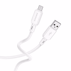 Borofone Kaabel BX94 Crystal color - USB to Micro USB - 2,4A 1 metre valge