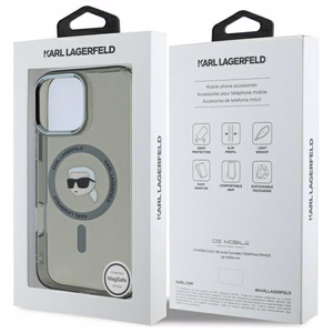 Karl Lagerfeld IML Metal Karl Head MagSafe Ümbris jaoks iPhone 16 Pro Max - must