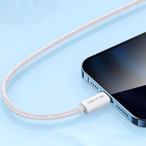 Blavec Cable Candy плетёный - Type C to Lightning - PD 20W 2,4A 1 метр Apple CarPlay (CCA-CL24W10) белый