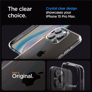 Spigen Crystal Hybrid Ümbris jaoks iPhone 15 Pro Max - Clear