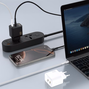 Dudao A28PEU PD 45W GaN 2xUSB seinalaadija - must