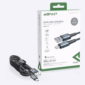 Acefast kaabel MFI USB - Lightning 1.2m, 2.4A must (C1-02 must)