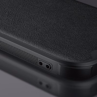 Nillkin CamShield nahast S ümbris iPhone 14 Pro Max kaamerakattega rohelise ümbrisega