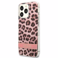 Guess GUHCP13LHSLEOP iPhone 13 Pro / 13 6.1" roosa/roosa kõvakott Leopard