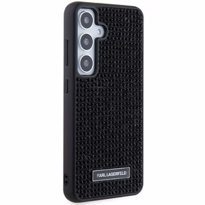 Karl Lagerfeld Rhinestone Metal Logo ümbris jaoks Samsung Galaxy S24 - must
