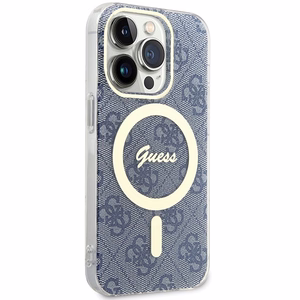 Guess IML 4G MagSafe ümbris jaoks iPhone 15 Pro - sinine