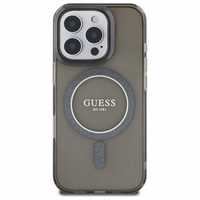 Guess IML Glitter Circle MagSafe ümbris jaoks iPhone 16 Pro Max - must