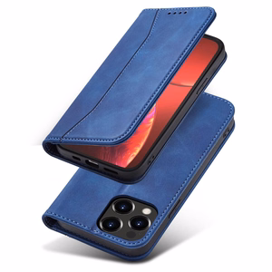 Magnet Fancy Case ümbris iPhone 13 Pro jaoks, kaarditasku, rahakoti- ja tugijala funktsioon, sinine
