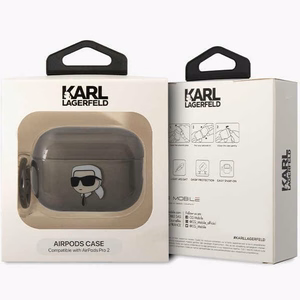 Karl Lagerfeld KKLAP2HNIKTCK Airpods Pro 2 чехол чёрный/чёрный Ikonik Karl Lagerfeld