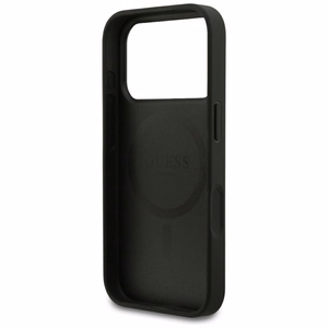 Guess Grained Gold Ring MagSafe ümbris mudelile iPhone 18 Pro / 17 Pro – värv: must
