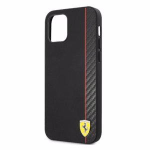 Ferrari FESAXHCP12LBK iPhone 12 Pro Max 6.7" must/must kõvakott On Track Carbon Stripe