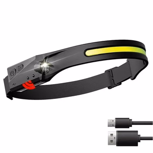 USB-C kaudu laetav LED-pealamp liikumisanduriga, IPX4, 1200 mAh – must