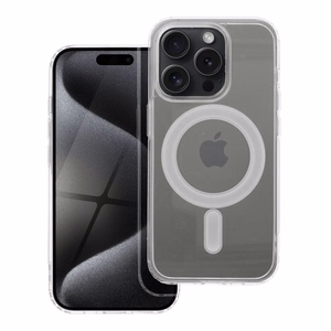 CLEAR MAG ÜMBRIS compatible with MagSafe jaoks IPHONE 15 Pro läbipaistev