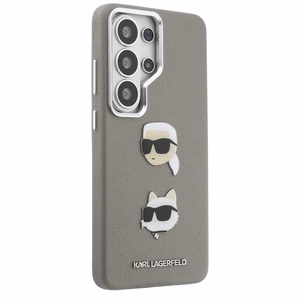 Karl Lagerfeld ümbris Saffiano Double Heads Metal Samsung Galaxy S26 Ultra hõbedane