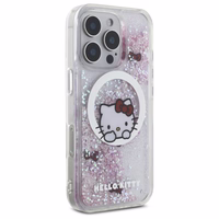 Hello Kitty Liquid Glitter Sweet Kitty Bows MagSafe Ümbris jaoks iPhone 16 Pro Max - Valge