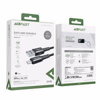 Acefast kaabel MFI USB - Lightning 1.2m, 2.4A must (C1-02 must)