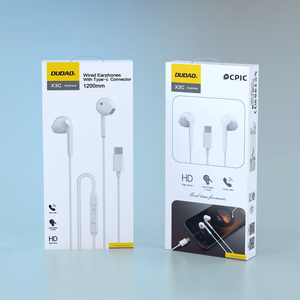 Dudao X3C In-Ear Juhtmega USB-C Kõrvaklapid 1.2m - valge