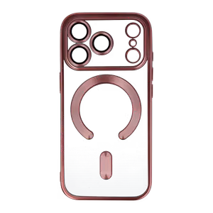 metallik MagSafe Ümbris jaoks Iphone 16 Pro roosa