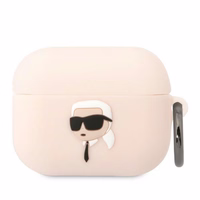 Karl Lagerfeld KLAPRUNIKP AirPods Pro cover roosa/roosa Silicone Karl Head 3D