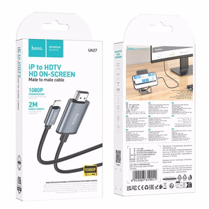 Kaabel Hoco UA27 Lightning to HDMI 2.0m hall
