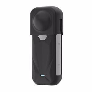PULUZ silicone protective ümbris with lens cover jaoks Insta360 X5 (must)