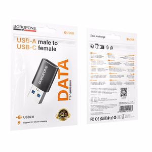 Borofone Adapter BV26B - USB to Type C - must