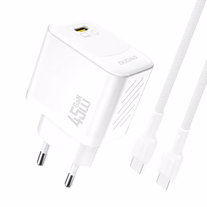 Dudao A28C 45W GaN Wall Laadija + USB-C Kaabel - valge