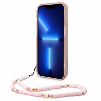 Guess GUHCP14LHGCOHP iPhone 14 Pro 6.1" roosa/roosa hardcase Translucent Pearl Strap