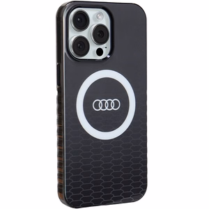 Audi IML Big Logo MagSafe чехол для iPhone 15 Pro Max - чёрный