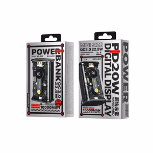 WEKOME WP-333 Vanguard Series akupank, 10000 mAh, PD 20 W + QC 22,5 W, must ja läbipaistev