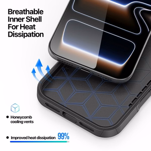 Ümbris Dux Ducis Shld Apple iPhone 17 Pro must (Triangle Pattern)