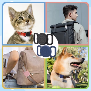 AirTag silicone waterproof ümbris jaoks dog or cat collar - must