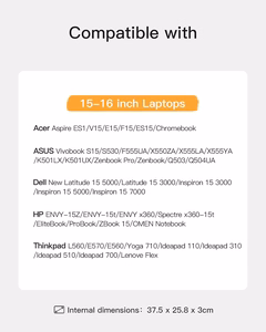 Inateck LB01005-15 ümbris 15" sülearvutile, must