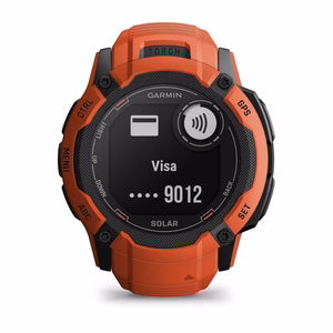Garmin Instinct 2X Solar 2,79 cm (1,1") MIP, 50 mm, digitaalne 176 × 176 piksli puuteekraan, punane, GPS (satelliit)
