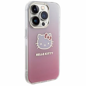 Hello Kitty IML Gradient Electrop Kitty Head ümbris jaoks iPhone 13 Pro / 13 - roosa