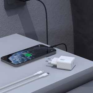 Dudao A26LEU PD 20W GaN USB-C seinalaadija USB-C to Lightning kaabliga - must