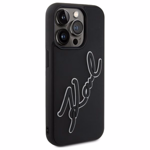 KARL LAGERFELD ümbris jaoks IPHONE 15 Pro KLHCP15L3DRKSDLK (3D Rubber Signature) must